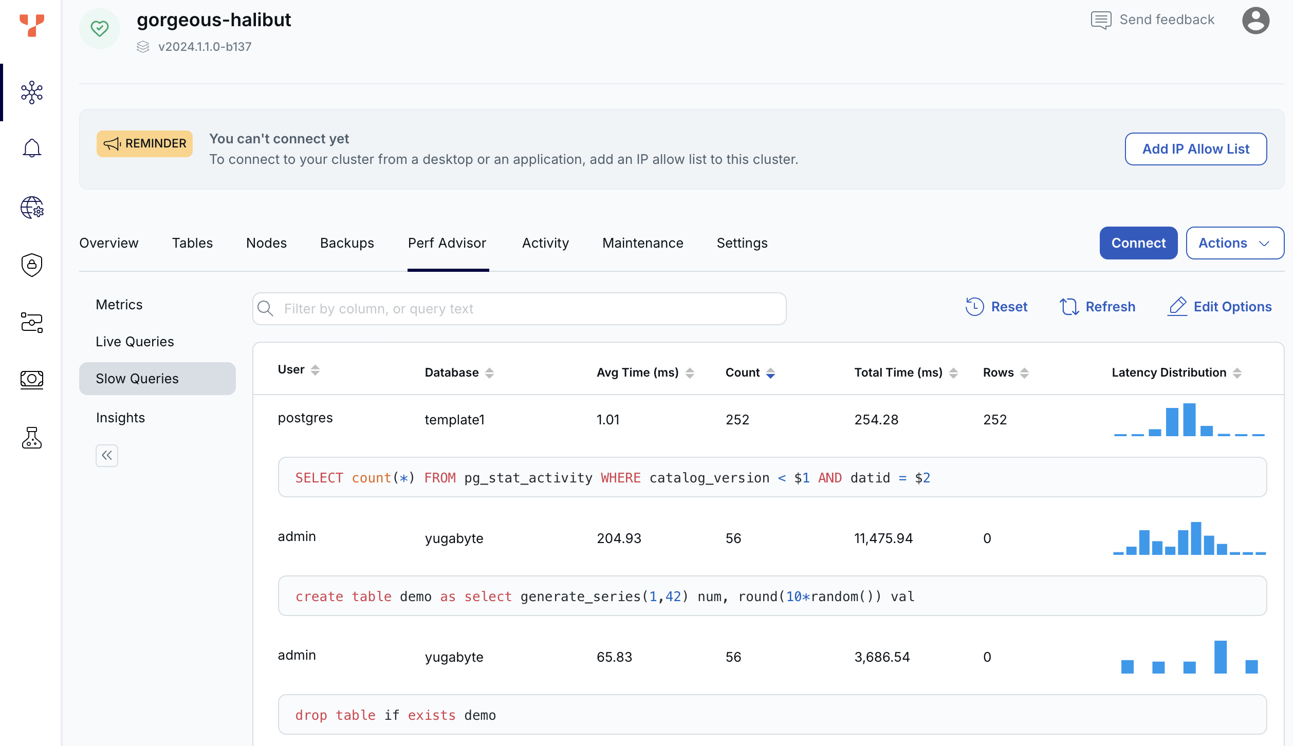 Cluster Slow Queries Cluster Slow Queries